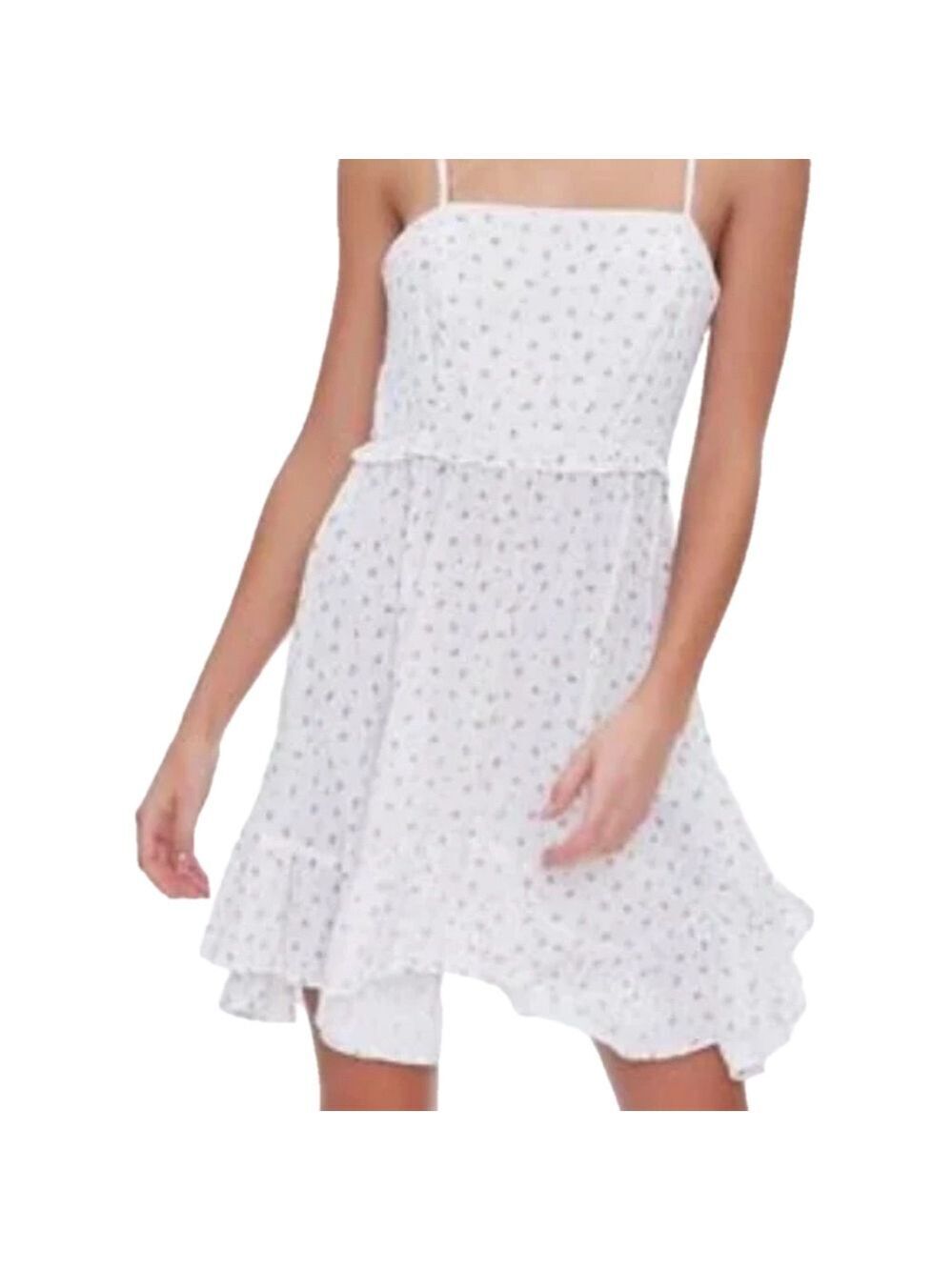 Forever 21 Floral Lace Up Dress Large